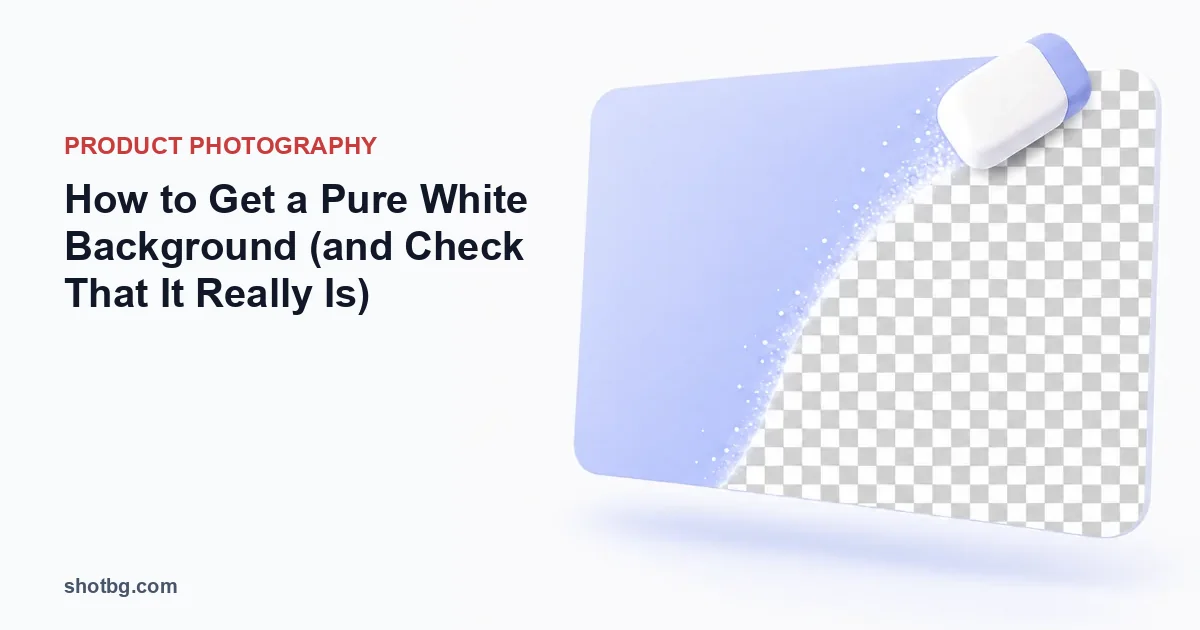 How to Get a Pure White Background (and Check That It Really Is)