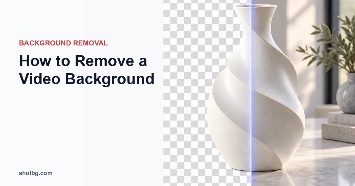 How to Remove a Video Background (and Why ShotBG Is Still-Image Only)
